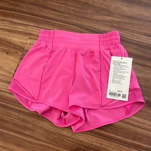 Lululemon sonic pink Hotty hot high rise 2.5” size 2